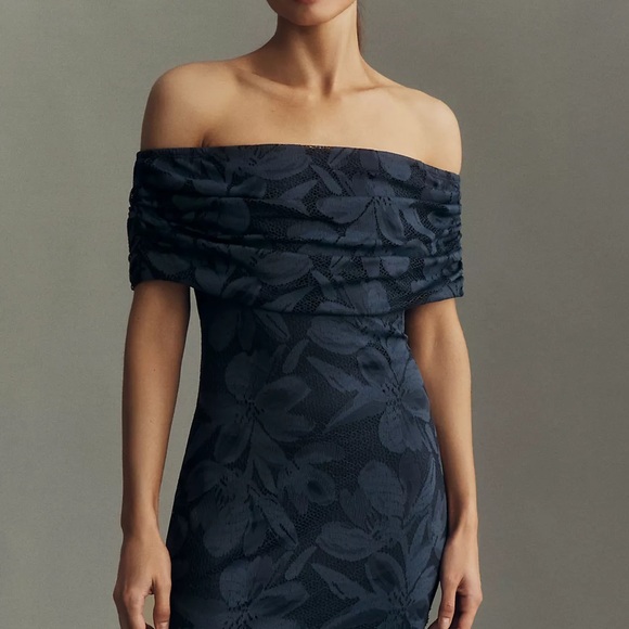 Anthropologie AFRM McCall printed Strapless Navy Floral Dress - Picture 3 of 4